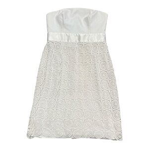 Suzi chin for maggy boutique strapless, lace dress womens size 6
